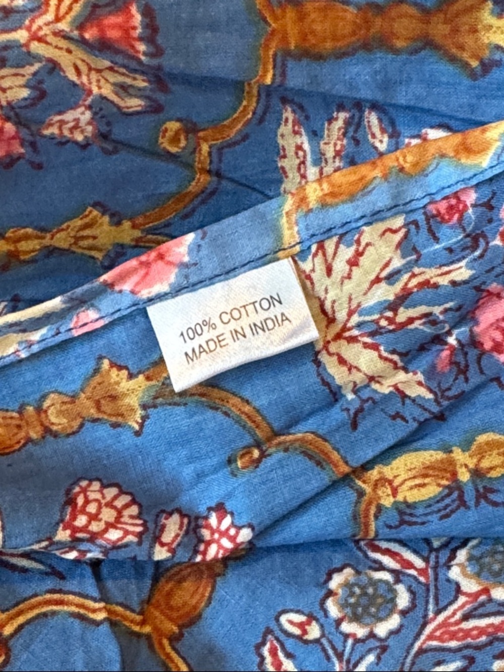 Miss Madigan Blue Floral Button-Up dress, women size large - Picture 7 of 14